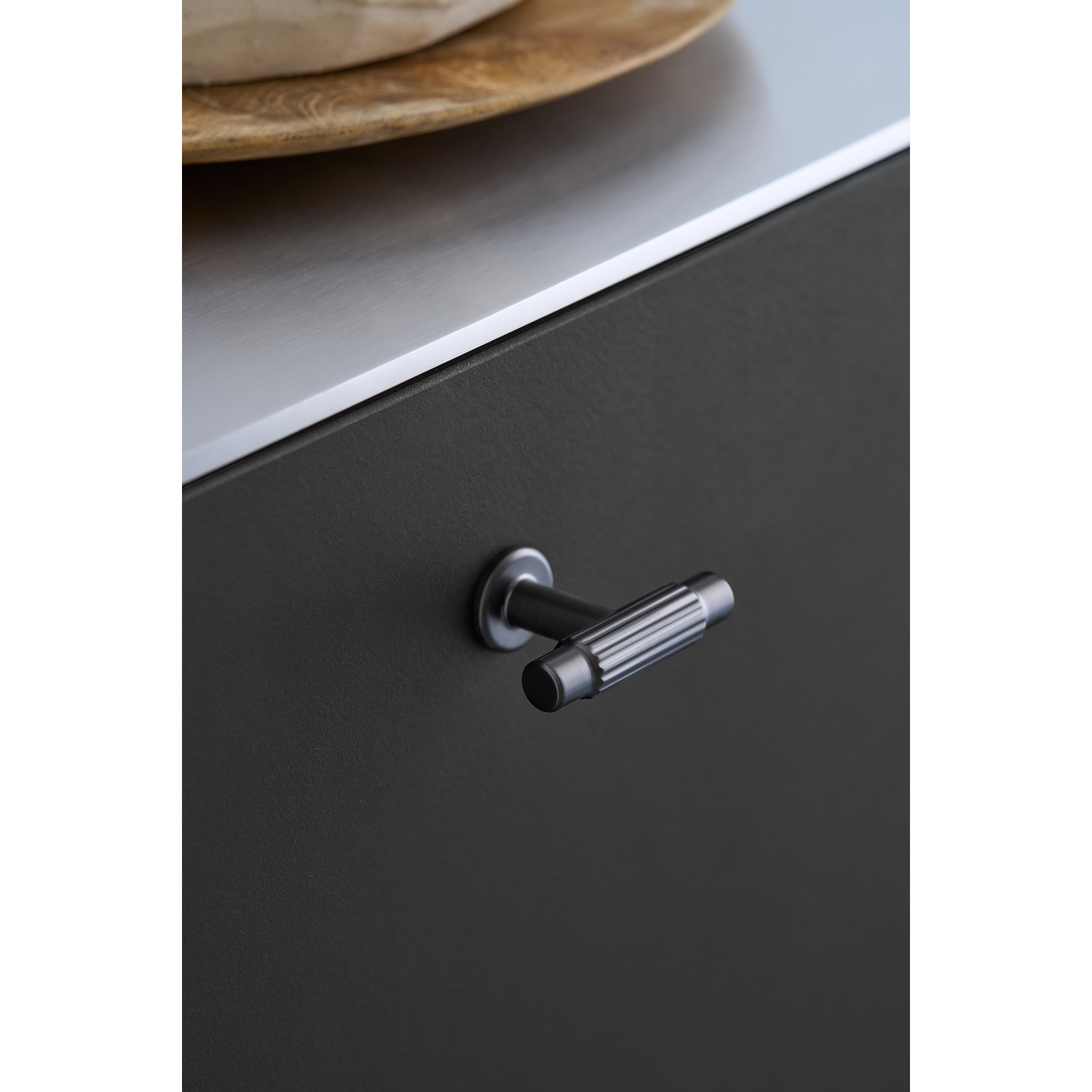 Bouton T villa T 50x34x20 zamac gunmetal 